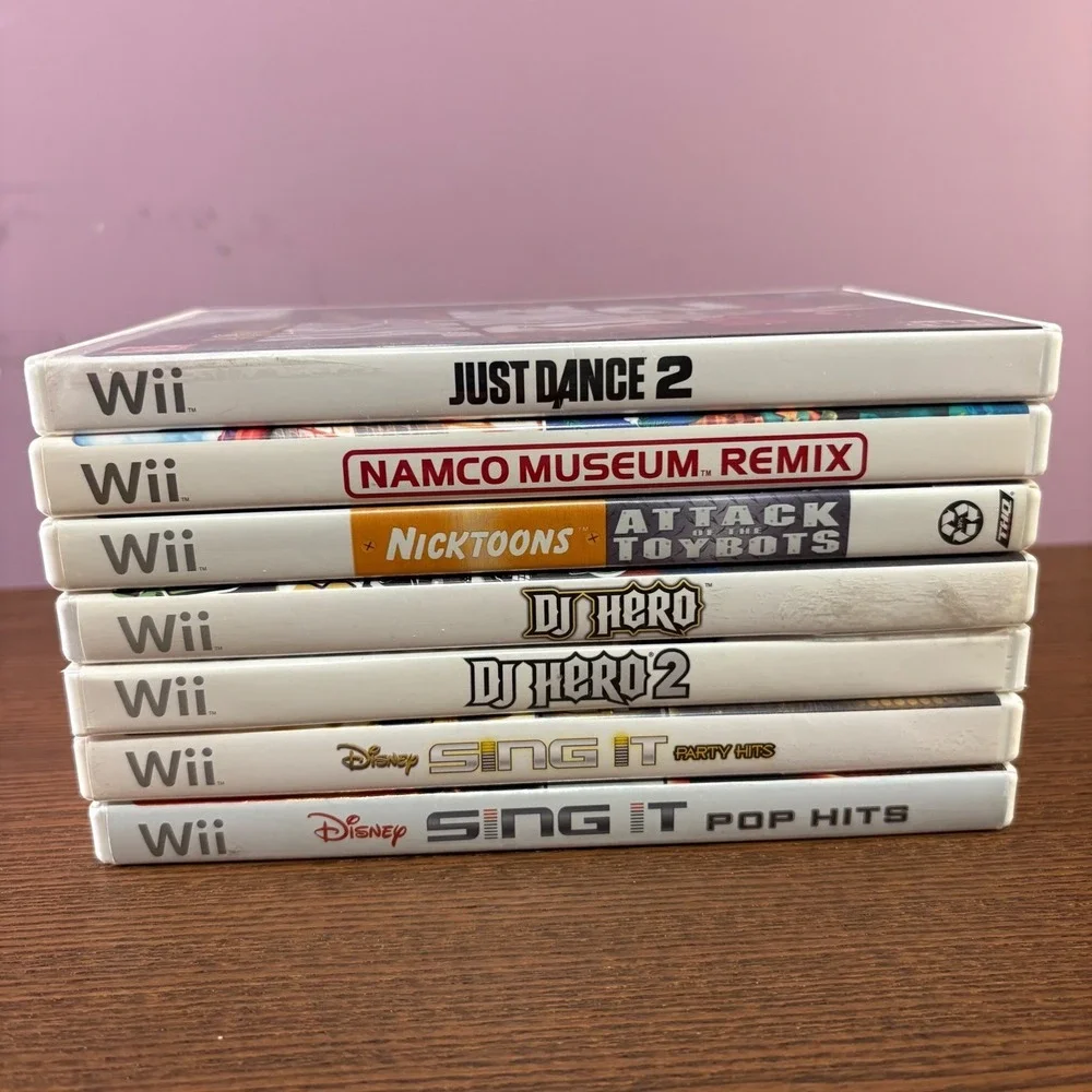 Nintendo Wii Game Lot of 7 Just‎ Dance DJ Hero Disney Sing It Namco Good Bundle